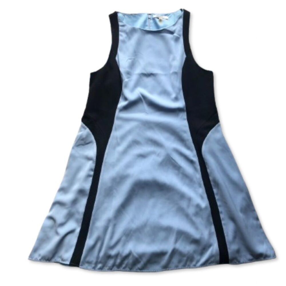DKNYC Sky Blue Mesh Color Block Cocktail Dress Size 16